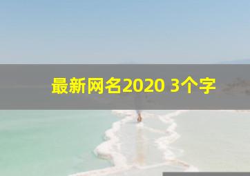 最新网名2020 3个字